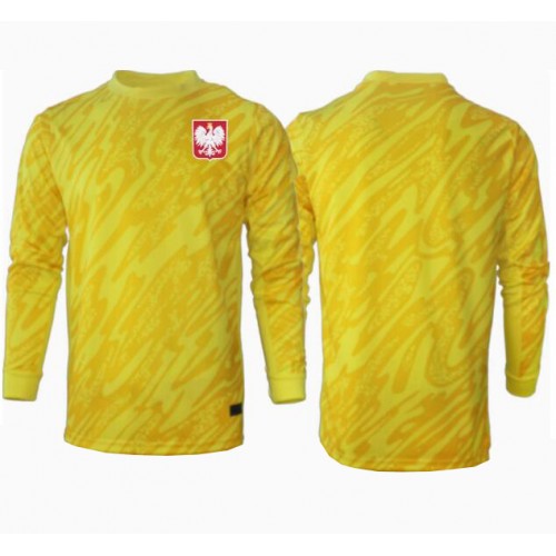 Maglia Calcio Polonia Portiere Prima Divisa Europei 2024 Manica Lunga